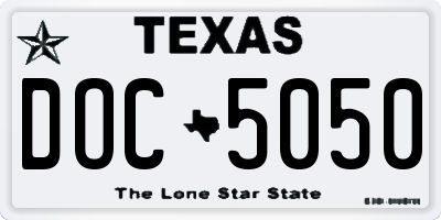 TX license plate DOC5050