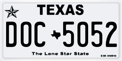 TX license plate DOC5052