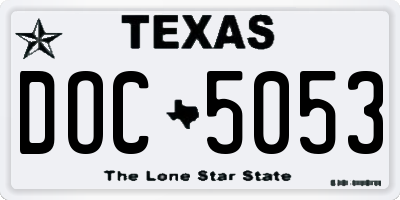TX license plate DOC5053