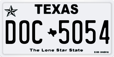 TX license plate DOC5054