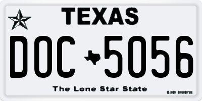 TX license plate DOC5056
