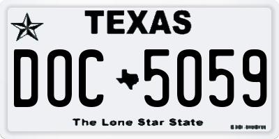 TX license plate DOC5059