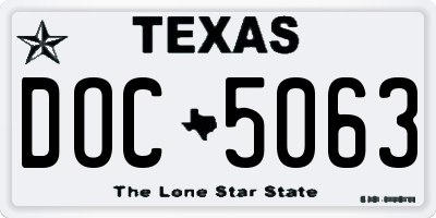 TX license plate DOC5063