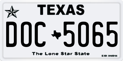 TX license plate DOC5065