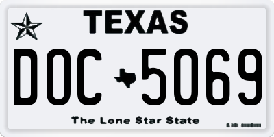 TX license plate DOC5069