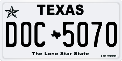 TX license plate DOC5070