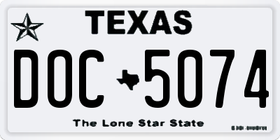 TX license plate DOC5074