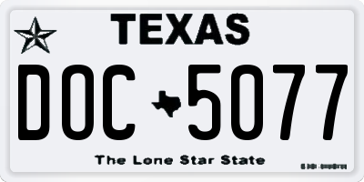 TX license plate DOC5077