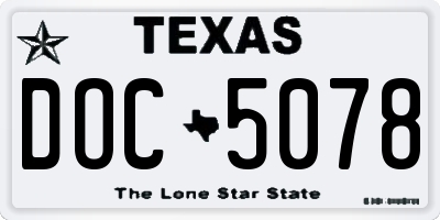 TX license plate DOC5078