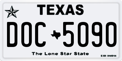 TX license plate DOC5090
