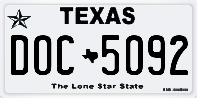 TX license plate DOC5092
