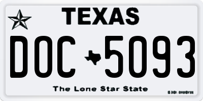 TX license plate DOC5093