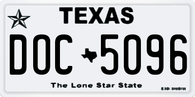 TX license plate DOC5096