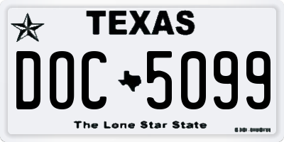 TX license plate DOC5099