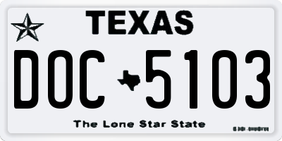 TX license plate DOC5103