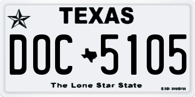TX license plate DOC5105