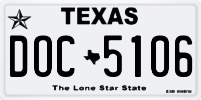 TX license plate DOC5106