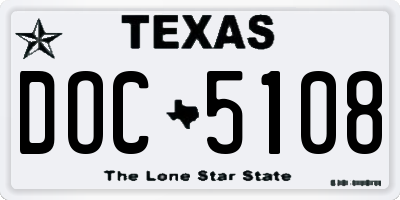 TX license plate DOC5108