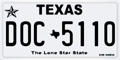 TX license plate DOC5110