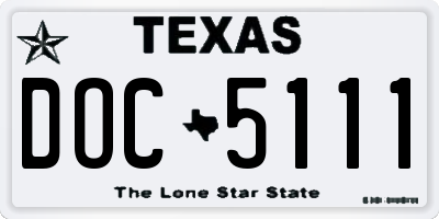 TX license plate DOC5111