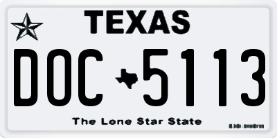 TX license plate DOC5113