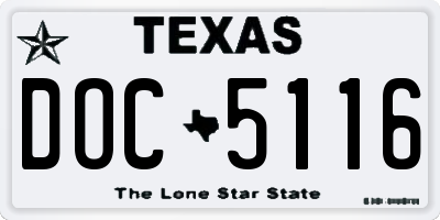 TX license plate DOC5116