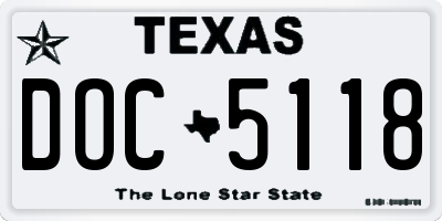 TX license plate DOC5118