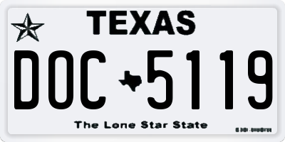 TX license plate DOC5119