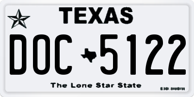 TX license plate DOC5122