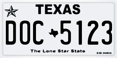 TX license plate DOC5123