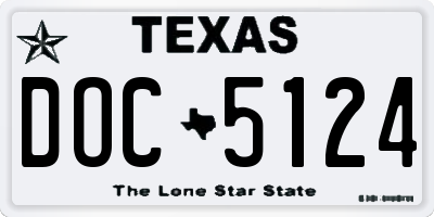 TX license plate DOC5124