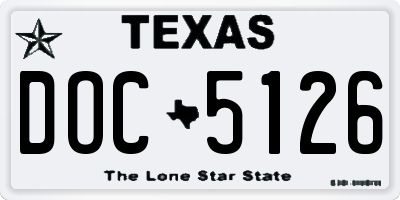 TX license plate DOC5126