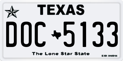 TX license plate DOC5133