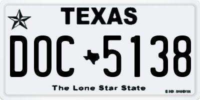 TX license plate DOC5138