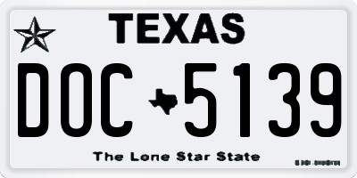 TX license plate DOC5139