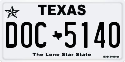TX license plate DOC5140