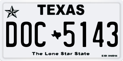 TX license plate DOC5143