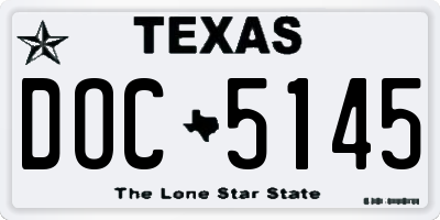 TX license plate DOC5145