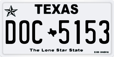 TX license plate DOC5153