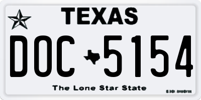 TX license plate DOC5154