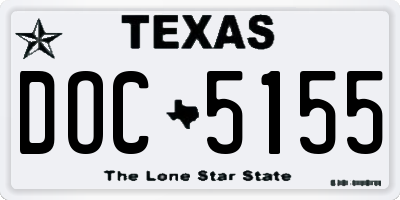 TX license plate DOC5155