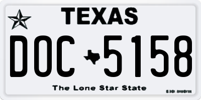 TX license plate DOC5158