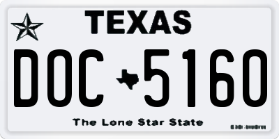 TX license plate DOC5160