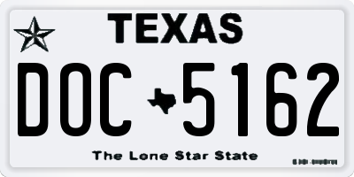 TX license plate DOC5162