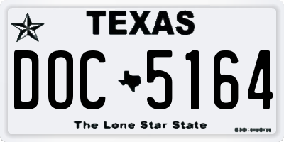 TX license plate DOC5164