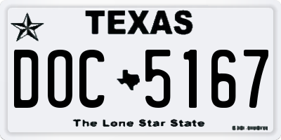 TX license plate DOC5167