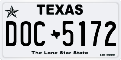 TX license plate DOC5172