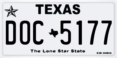 TX license plate DOC5177
