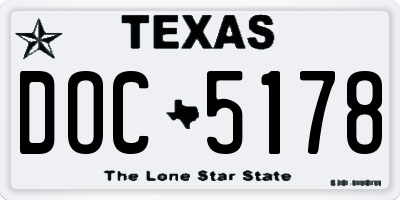 TX license plate DOC5178