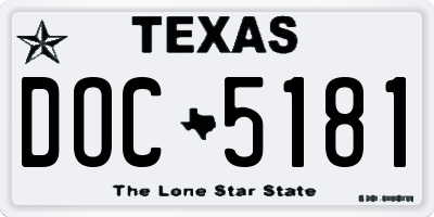 TX license plate DOC5181